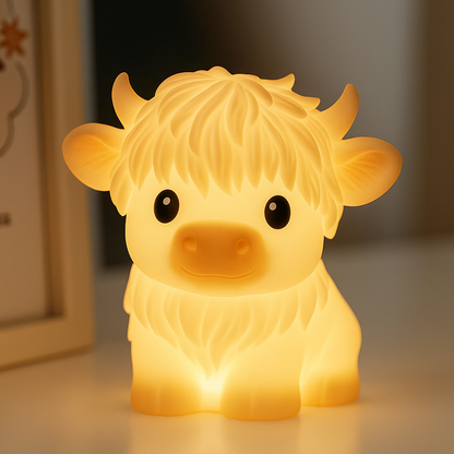 Highland Cow Silicone Squishy LED Night Light