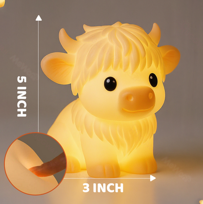 Highland Cow Silicone Squishy LED Night Light