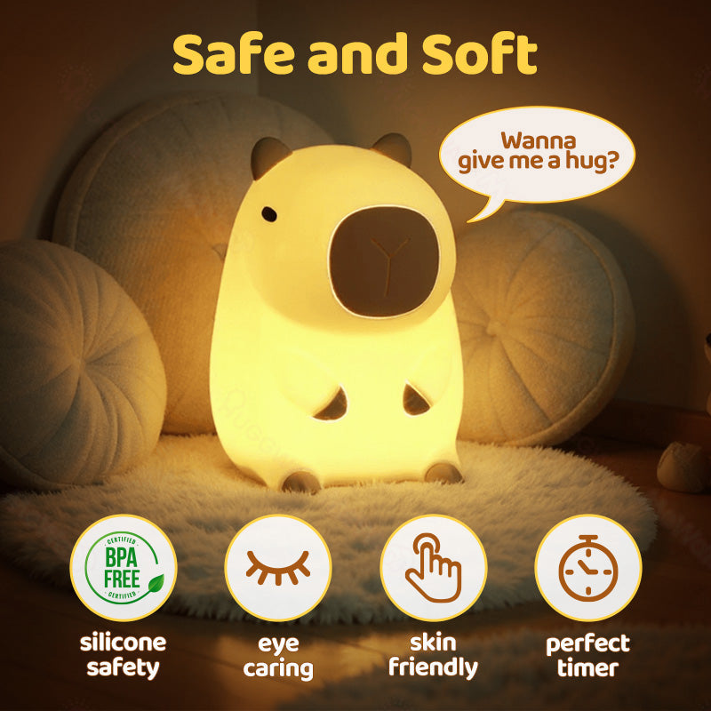 Capybara Squishy Night Light