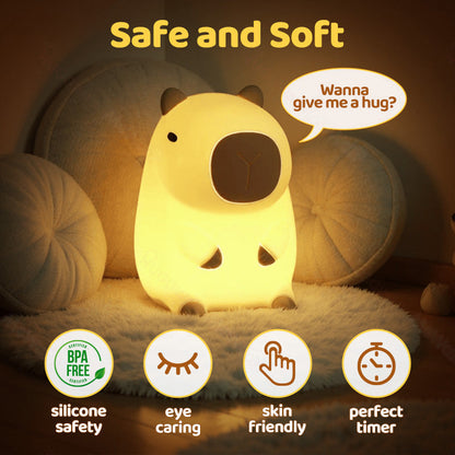 Capybara Squishy Night Light