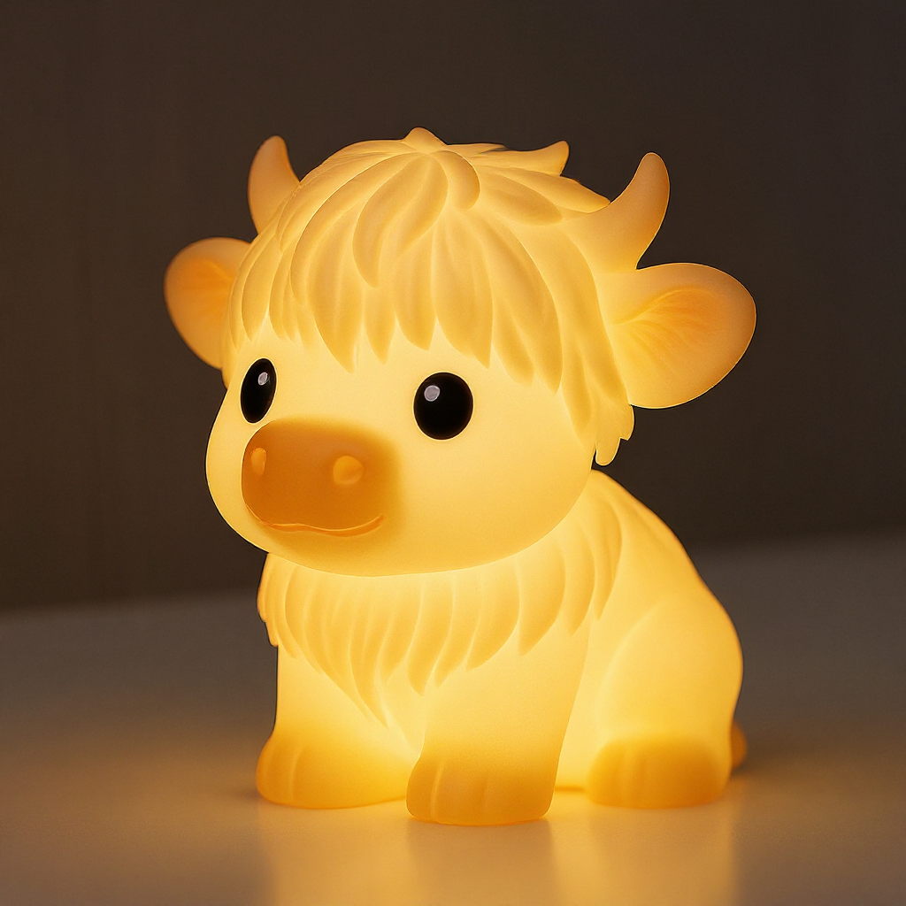 Highland Cow Silicone Squishy LED Night Light